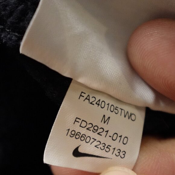 Nike Sportswear Club Fleece Joggers Girls’ Medium Black Sweatpants - Picture 11 of 12